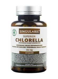 Chlorella superior 550 mg 60 kaps Singularis DATA WAŻNOŚCI 10.26
