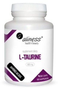 L-Taurine 800 mg x 100 Vege caps Aliness