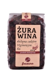 Żurawina słodzona cukrem trzcinowym BIO 400 g Fresano