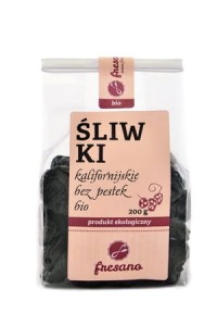 Śliwki kalifornijskie bez pestek suszone bio 200 g Fresano