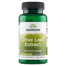 Swanson Olive Leaf Extract, liść oliwny 750 mg, 60 kapsułek