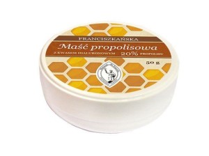 Franciszkańska MAŚĆ PROPOLISOWA 20% z kwasem hialuronowym - naturalne wygładzenie zmarszczek