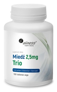 Miedź trio 2,5 mg x 100 vege tab.