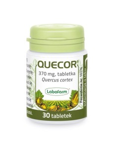 WYPRZEDAŻ Quecor Kora dębu (Quercus cortex) jelita, biegunki 30 tab Labofarm . Data ważności: 05/2026