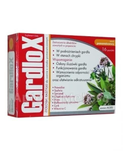 PROMOCJA GARDLOXO ziołowe pastylki o smaku pomarańczowym - 16 past.