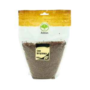 Len brązowy ziarno 1kg Astron kraj pochodzenia POLSKA