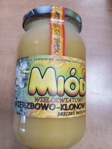 Miód wielokwiatowy wierzbowo-klonowy 1200g Karpacki Miś