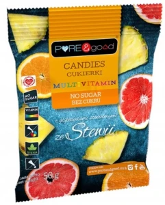 Cukierki multivitamin ze stewią bez dodatku cukrów