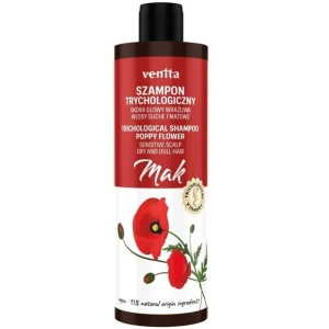 Szampon Trychologiczny Mak Skóra głowy wrażliwa.Włosy suche i matowe300ml Venita