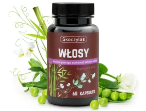 WŁOSY L-cysteina, biotyna, L-metionina 60 kaps Skoczylas