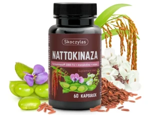 NATTOKINAZA Fermokinase® 2000 FU + monakolina + rutyna Skoczylas 60 kaps