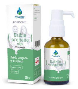 Avitale, Dzikie Oregano 100% naturalny olej, 90% naturalnego karwakrolu x 30 ml Aliness