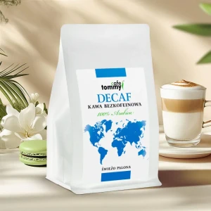 Kawa Bezkofeinowa 250g ziarnista 100% Arabica Tommy cafe